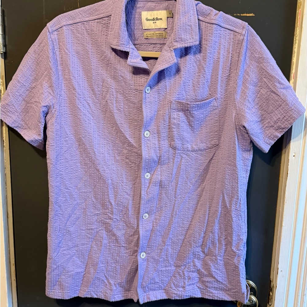 Goodfellow & Co Men's Light Purple Casual Button Down Shirt